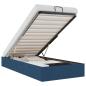 Preview: Ottoman-Bett ohne Matratze Blau 80x200 cm Stoff