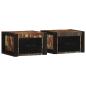 Preview: ARDEBO.de - Nachttische 2 Stk. Mehrfarbig 40x35x25 cm Altholz Massivholz