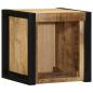 Preview: Nachttisch 40x35x40 cm Raues Mango-Massivholz