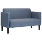 Preview: Zweisitzer-Sofa Blau 109 cm Cordstoff