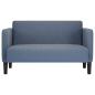 Preview: Zweisitzer-Sofa Blau 109 cm Cordstoff