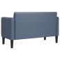 Preview: Zweisitzer-Sofa Blau 109 cm Cordstoff