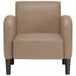 Preview: Sessel mit Armlehnen Cappuccino-Braun 54 cm Kunstleder