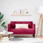 Preview: ARDEBO.de - Zweisitzer-Sofa Weinrot 111 cm Samt