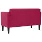 Preview: Zweisitzer-Sofa Weinrot 111 cm Samt