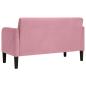 Preview: Zweisitzer-Sofa Rosa 109 cm Samt