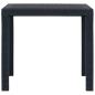 Preview: Gartentisch Anthrazit 79x79x72 cm Kunststoff Rattan-Optik