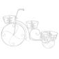 Preview: Blumentreppe Fahrradform Vintage-Stil Metall