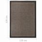 Preview: Outdoor-Teppich Flachgewebe 120x170 cm Dunkelbraun