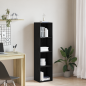 Preview: ARDEBO.de - Bücherregal Schwarz Eichen-Optik 36x30x143 cm Holzwerkstoff