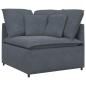 Preview: Modulares Sofa mit Kissen Samt Dunkelgrau
