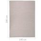 Preview: Outdoor-Teppich Flachgewebe 140x200 cm Hellgrau