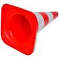 Preview: Verkehrskegel 10 Stk. Reflektierend Rot und Wei? 50 cm