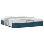 Preview: Ottoman-Bett ohne Matratze Dunkelblau 200x200 cm Samt