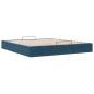 Preview: Ottoman-Bett ohne Matratze Dunkelblau 200x200 cm Samt