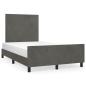 Preview: Bettgestell ohne Matratze Dunkelgrau 120x190 cm Samt