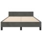 Preview: Bettgestell ohne Matratze Dunkelgrau 120x190 cm Samt