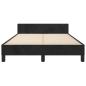 Preview: Bettgestell ohne Matratze Schwarz 120x190 cm Samt