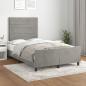 Preview: ARDEBO.de - Bettgestell ohne Matratze Hellgrau 120x190 cm Samt