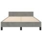 Preview: Bettgestell ohne Matratze Hellgrau 120x190 cm Samt