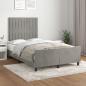 Preview: ARDEBO.de - Bettgestell ohne Matratze Hellgrau 120x190 cm Samt