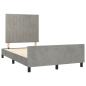 Preview: Bettgestell ohne Matratze Hellgrau 120x190 cm Samt