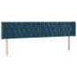 Preview: Bettgestell ohne Matratze Dunkelblau 120x190 cm Samt