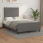 Preview: ARDEBO.de - Bettgestell ohne Matratze Grau 120x190 cm Kunstleder