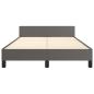 Preview: Bettgestell ohne Matratze Grau 120x190 cm Kunstleder