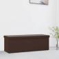 Preview: ARDEBO.de - Faltbare Sitzbank mit Stauraum Braun PVC