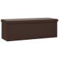 Preview: Faltbare Sitzbank mit Stauraum Braun PVC