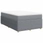 Preview: Boxspringbett mit Matratze Hellgrau 120x200 cm Stoff