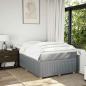 Preview: Boxspringbett mit Matratze Hellgrau 120x200 cm Stoff