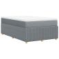 Preview: Boxspringbett mit Matratze Hellgrau 120x200 cm Stoff