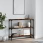 Preview: ARDEBO.de - Konsolentisch R?uchereiche 100x22,5x75 cm Holzwerkstoff