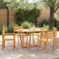 Preview: Garten-Esstisch Oval 150x90x75 cm Massivholz Akazie