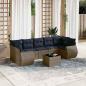 Preview: ARDEBO.de - 8-teiliges Gartensofa-Set mit Kissen, grau, Polyrattan