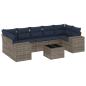 Preview: 8-teiliges Gartensofa-Set mit Kissen, grau, Polyrattan