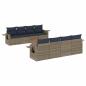 Preview: 9-teiliges Gartensofa-Set mit Kissen, grau, Polyrattan
