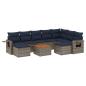 Preview: 10-teiliges Gartensofa-Set mit Kissen, grau, Polyrattan