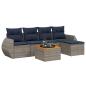 Preview: 6-teiliges Gartensofa-Set mit Kissen, grau, Polyrattan