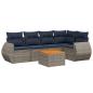 Preview: 6-teiliges Gartensofa-Set mit Kissen, grau, Polyrattan
