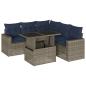 Preview: 6-teiliges Gartensofa-Set mit Kissen, grau, Polyrattan