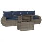 Preview: 5-teiliges Gartensofa-Set mit Kissen, grau, Polyrattan