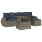 Preview: 6-teiliges Gartensofa-Set mit Kissen, grau, Polyrattan