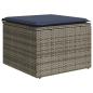 Preview: 6-teiliges Gartensofa-Set mit Kissen, grau, Polyrattan