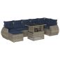 Preview: 8-teiliges Gartensofa-Set mit Kissen, grau, Polyrattan