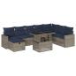 Preview: 9-teiliges Gartensofa-Set mit Kissen, grau, Polyrattan