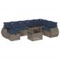 Preview: 9-teiliges Gartensofa-Set mit Kissen, grau, Polyrattan