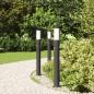 Preview: Pollerleuchten mit Sensor 3er 80 cm Edelstahl IP44